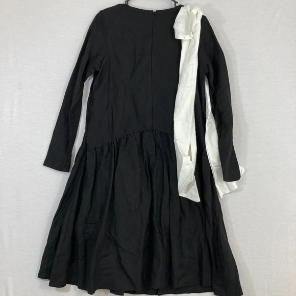 NEW Udel New York Black White Linen Blend Midi Dress size Small - Picture 7 of 10